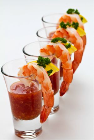 Classic Shrimp Cocktail - The Pioneer Plate Single Serve Shrimp Cocktail, Shrimp Cocktail In A Cup, Shrimp Cocktail Cups Appetizers, Individual Shrimp Cocktail Appetizers, Individual Shrimp Cocktail Cups, Shrimp Cocktail Presentation Ideas, Steakhouse Appetizers, Shrimp Cocktail Presentation, Shrimp Cocktail Display