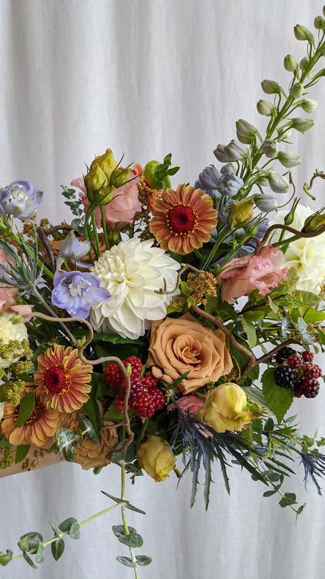 Early October Wedding Flowers, British Spring Wedding Flowers, Earth Tone Wildflower Bouquet, Early Fall Floral Arrangements, Muted Colorful Wedding Flowers, Bridal Bouquet Late Summer, Colorful Winter Bouquet, Fall Mountain Wedding Flowers, Late Summer Wedding Decor