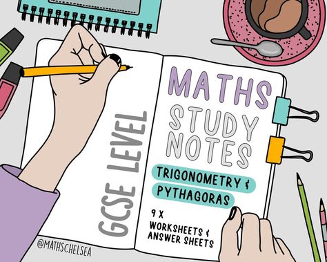 Digital Study Notes, Soh Cah Toa, Maths Revision, Gcse Maths, Maths Worksheet, Algebra Worksheets, Math Notes, Gcse Math, Studying Math