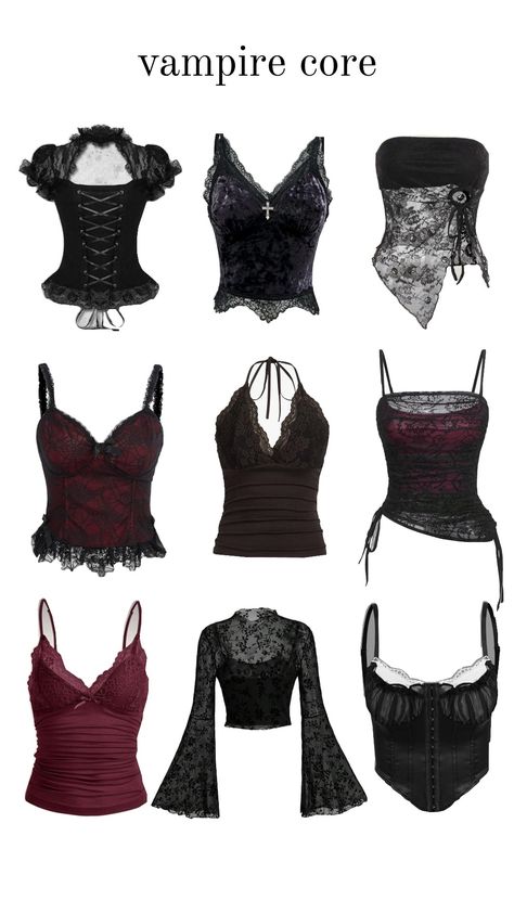 #vampire #vampirediaries #vampireaesthetic #vampires #vampireoutfit Elana Vampire Diaries Outfit, Vampire Aesthetic Outfit Modern, Witchy Punk Outfits, Witchy Vampire Aesthetic, Vampire Academy Outfits, Goth Vampire Halloween Costume, Black Lacy Outfits, Vampire Outfits Halloween, Gothic Vampire Clothes