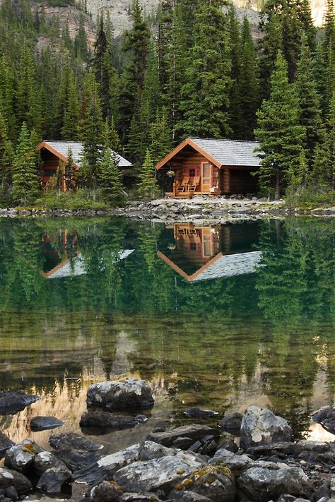 Lake O’Hara, Canada Beautiful, but renting this cabin in US dollars this will run you 700 a night! Peaceful Living, Cottage Cabin, Cabin Living, Little Cabin, Log Cabin Homes, Lake Cabins, Cabins And Cottages, Cabin Life, Into The Woods