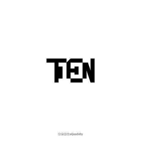 #ten designed by @aljaadaby (@m.aljaadaby) -- #verbicon, #typogram, #wordplay, #calligram, #logoinspiration, #VisualWords, #VisualSemantic, #pictoword, #Semantictypography Typography Logo Inspiration, Word Play, Typography Logo, Logo Inspiration, Ibm Logo, Typography, Logo Design, Tech Company Logos, Design