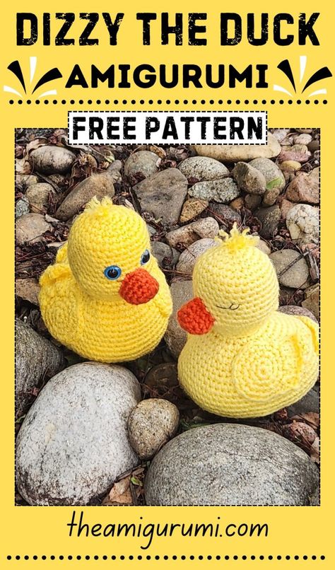 Dizzy The Duck Crochet Duck Pattern Free, Duck Crochet Pattern Free, Duck Crochet Pattern, Crochet Monkey Pattern, Duck Crochet, Animal Plushies, Crochet Duck, Crochet Monkey, Monkey Pattern