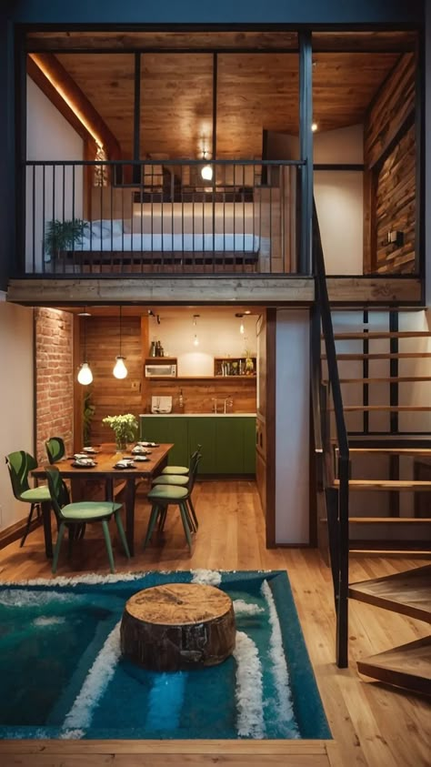 Unlocking 15 Modern Loft Design Ideas for Your Small Space - Fads Narrow Loft Apartment, Loft Home Layout, Narrow House Interior Design, Loft Plans Layout, Loft House Design Floor Plans, One Bedroom Apartment Ideas Floor Plans, Loft Layout Floor Plans, Narrow House Interior, 2 Bedroom Loft House Design