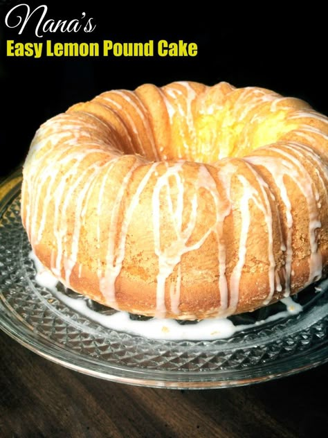 Easy Lemon Pound Cake, Lemon Bundt Cake Recipe, Homemade Pound Cake, Pound Cake Recipes Easy, Spring Time Desserts, Lemon Pound Cake Recipe, Lemon Cakes, Lemon Bundt Cake, Bundt Cake Recipe