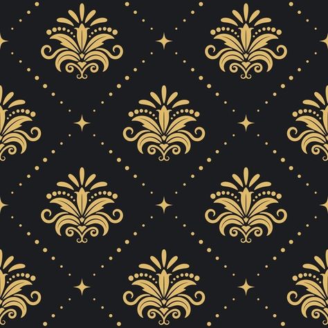 Floral royal background. seamless patten... | Free Vector #Freepik #freevector #background #pattern #flower #frame Vector Picture, Royal Background, Luxury Texture, Marco Vintage, Royal Pattern, Gold Photo Frames, Motif Art Deco, Victorian Pattern, Page Decoration