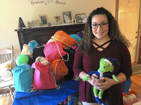 Former foster child creates duffel bag project to give hope to other foster kids. Grinch Stuff, Canvas Duffel Bag, Adventure Bags, American Heritage Girls, Foster Family, The Foster, Charity Organizations, Fostering Children, Foster Parenting