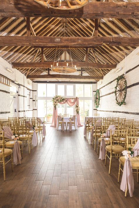 Pink Wedding Ceremony, Lillibrooke Manor, Dusty Pink Wedding, Small Wedding Decor, Flower Arches, White Wedding Ceremony, Dusty Pink Weddings, Wedding Alters, Pink And White Weddings