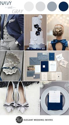 Blue And Gray Wedding, Wedding Color Schemes Winter, Engagement Brunch, Gray Wedding Colors, Wedding Color Scheme, Elegant Winter Wedding, Winter Wedding Colors, Gray Wedding, Winter Wedding Invitations