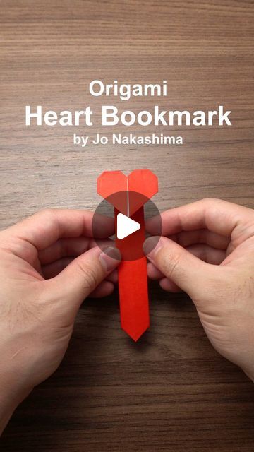 Heart Bookmark Origami, Origami Bookmarks, Origami Bookmark, Heart Bookmark, Origami Heart, Easy Paper Crafts, Origami, Paper Crafts, On Instagram