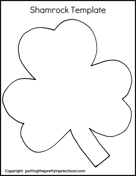 Shamrock template for a St. Patrick's Day collage or painting activity. Shamrock Painting For Kids, Shamrock Arts And Crafts For Kids, Saint Patricks Day Kindergarten Activities, St Patricks Shamrock Template, Q Tip Shamrock, Quarter Crafts For Preschool, St Patrick Toddler Crafts, St Practice Day Crafts, March Art For Preschool