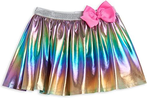 Amazon.com: JoJo Siwa Little/Big Girls Metallic Pleated Skirt Skort with Bow : Clothing, Shoes & Jewelry Jojo Siwa Outfits, Jojo Bows, Metallic Pleated Skirt, Rainbow Skirt, Jojo Siwa, Candy Store, Girl Coat, Holiday Christmas Gifts, Kids Outfits Girls