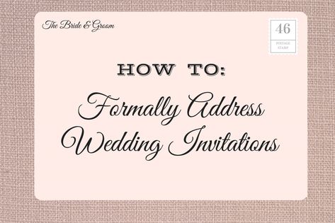 Addressing Wedding Invitations Etiquette, Wedding Invitation Envelopes Address, Address Wedding Invitations, Informal Wedding Invitations, Addressing Invitations, Casual Wedding Invitations, Gothic Wedding Theme, Invitation Etiquette, Addressing Wedding Invitations