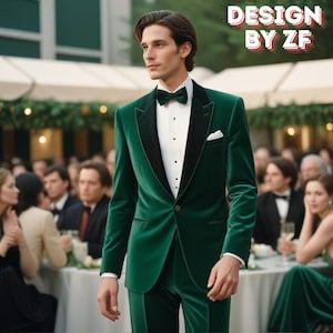 Green Velvet Tuxedo, Trending Suits, Suits Groom, Velvet Tuxedo, Stylish Suit, Tuxedo Suit, Slim Fit Suit, Tuxedo Jacket, Green Velvet