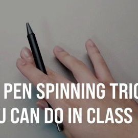 Ryzing Spins on Instagram: "4 easy tricks to do in class or at work! 😁 Want to learn? Check out the YouTube channel (link in bio)! 👆 Share this reel with your friends! Follow and let's learn pen spinning together! 🤝 #easy #tricks #penspinning #satisfying #top4 #penspin #art #visualart #edit #tiktok #reels" Pen Spinning, Easy Tricks, Simple Tricks, Youtube Channel, Spinning, To Learn, Link In Bio, Pen, Let It Be