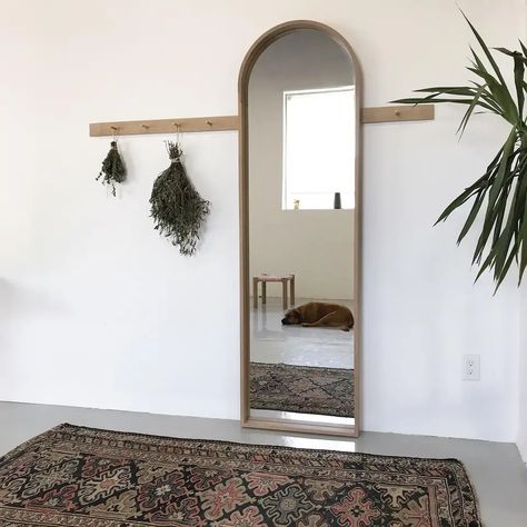 Shaker Architecture, Full Length Mirror Entryway, Tully House, Bunk Bedroom, Tiny Entryway, Modern Bunk, Entrance Mirror, Modern Floor Mirrors, Arched Doorways