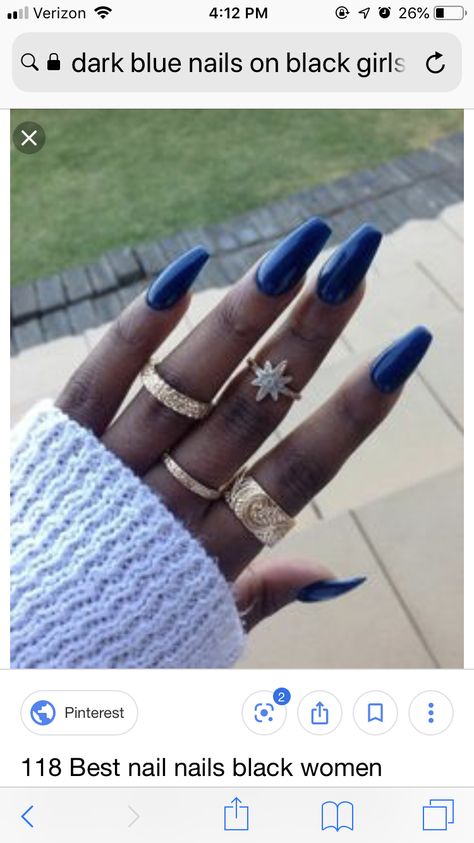 Dark Blue Nails Black Women, Dark Blue Oval Nails, Blue Nails Black Women, Blue Oval Nails, Dark Teal Nails, Nails Black Women, Blue Matte Nails, Dark Blue Nails, Teal Nails