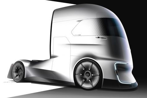 Hey, Ford built a self-driving truck too! | Yanko Design Truck Sketch, Car Designing, Render Reference, Concept Truck, Truck Concept, Bus Design, Future Trucks, Electric Truck, Car Design Sketch