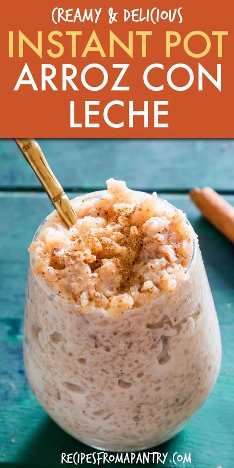 Instant Pot Arroz Con Leche, Arroz Con Leche Instant Pot, Instant Pot Rice Pudding, Mexican Rice Pudding, Instant Pot Rice, Yummy Kitchen, Vegan Instant Pot Recipes, Pantry Ingredients, Best Instant Pot Recipe