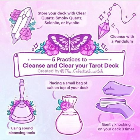 Cleanse Tarot Cards, Celestial Witch, Wicca Recipes, Charmed Book Of Shadows, Monster Crafts, Deck Posts, Witch Spirituality, Witchy Tips, Tarot Tips