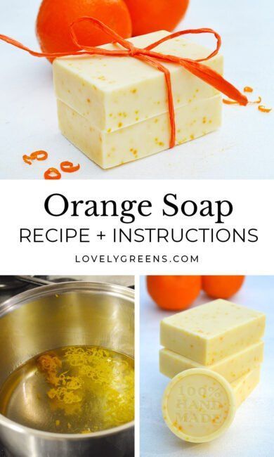 Make your own citrusy natural soap with sweet orange, may chang, and cedar essential oils. Tiny flecks of orange zest add color and extra fragrance. Orange Soap Recipe, Cedar Essential Oil, Săpunuri Handmade, Orange Soap, Cold Process Soap Recipes, Soap Making Recipes, Soap Recipe, Homemade Soap Recipes, Natural Bar Soap