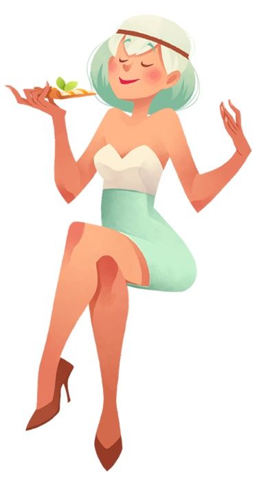 Sweet pastel lineless art Lineless Character Art, Lineless Character Design, Cute Pastel Illustration, Dessert Character Design, Lineless Illustration, Pastel Character Design, Lineless Art Style, Character Design Flat Illustration, Flat Female Character Design