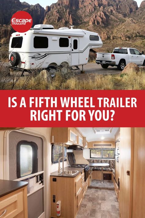 When it comes to finding the right trailer to fit your camping and travel needs, the comfort, convenience, and durability are all important features to consider. If you’re in the market for a new trailer, the Escape 5.0 combines towing, stability, and maneuverability advantages of a fifth wheel with the lightweight and compact features of a fiberglass travel trailer. Fifth Wheel Trailers, Customer Stories, Travel Needs, Fifth Wheel, New Trailers, Travel Trailers, Rv Living, Travel Trailer, Motorhome