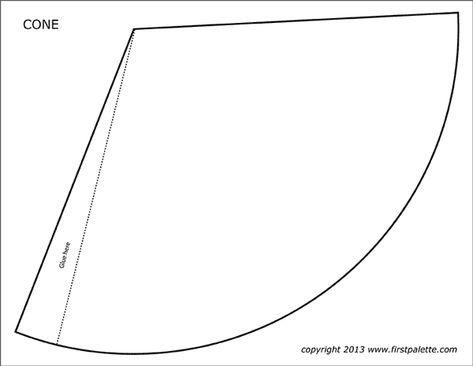 Cone Template | Free Printable Templates & Coloring Pages | FirstPalette.com Party Hat Template, Grandmas Birthday, Cone Template, Template Free Printable, Hat Template, Free Printable Templates, Christmas Tree Template, Paper Christmas Decorations, Easter Hats