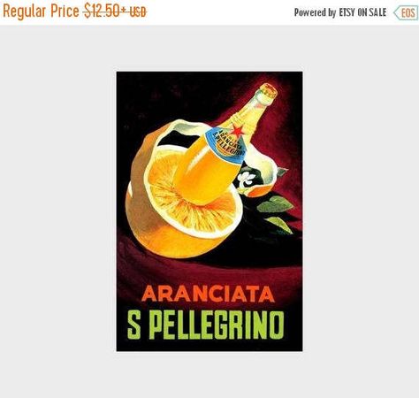 San Pellegrino Italy 1960 Italian Orange Drink Vintage Poster Print Art Free US Post Low EU Post by VintagePosterPrints on Etsy Vintage Italian Posters, Italian Posters, Orange Drinks, Wine Poster, Dorm Posters, Vintage Packaging, Bold Art, Retro Ads, San Pellegrino