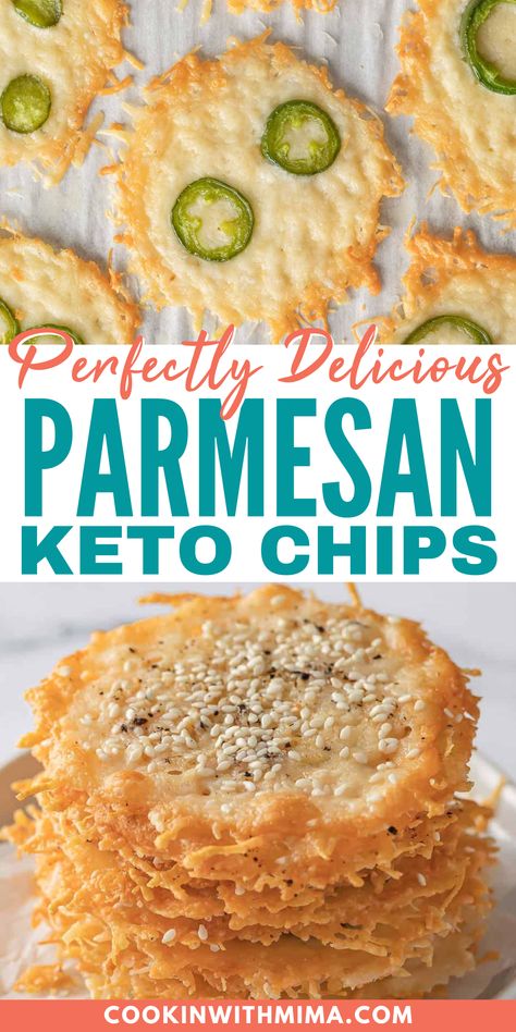 Perfectly Delicious Parmesan Keto Chips! These parmesan chips are so easy to make. They’re the perfect snack to satisfy your crunchy chip cravings while keeping to your low carb diet. This recipe is quite versatile and you can prepare your favorite flavors however you like. Try out these keto chips today! Keto Parmesan Chips, Low Calorie Chips, Chip Cravings, Keto Chips Recipes, Roasted Glazed Carrots, Keto Cheese Chips, Keto Chips, Low Carb Chicken Parmesan, Parmesan Chips