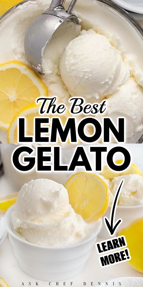 No Churn Lemon Gelato Recipe, Sicilian Gelato Recipe, Lemon Gelato Ninja Creami, Homemade Gelato Without Machine, How To Make Gelato Homemade, Vegan Gelato Recipe, Eggless Gelato Recipe, Gelato Recipe Homemade, Lemon Gelato Recipe