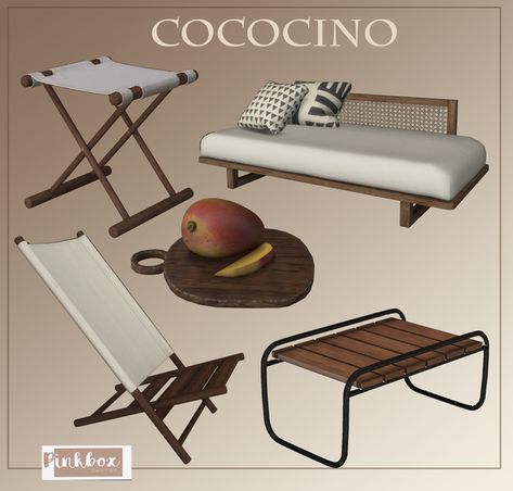 Cococino | Patreon Pinkbox Anye, Sims 4 Cc Rooms, Black Sims Cc, Sims 4 Cc List, Black Sims, Sims 4 Cc Patreon, Cc Patreon, Cabin Furniture, Sims 4 Expansions