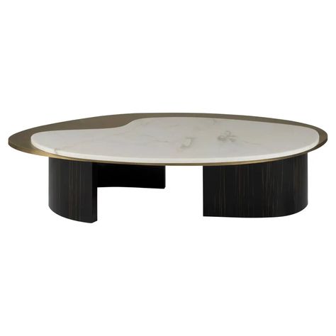 For Sale on 1stDibs - Bordeira Coffee Table, Contemporary Collection, Handcrafted in Portugal - Europe by Greenapple. Designed by Rute Martins for the Contemporary Collection Coffee Table Contemporary, Gold Lounge, T Table, Product Table, Marble Top Coffee Table, Luxury Coffee Table, Travertine Coffee Table, Luxury Coffee, Furniture Coffee Tables