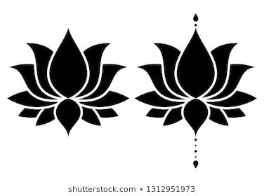 Lotus Flower Cnc Design, Pichwai Lotus Sketch, Cnc Lotus Design, Lotus Flower Stencil Patterns, Lotus Vector Design, Lotus Motif Design, Lotus Black And White, Lotus Silhouette, Lotus Flower Henna