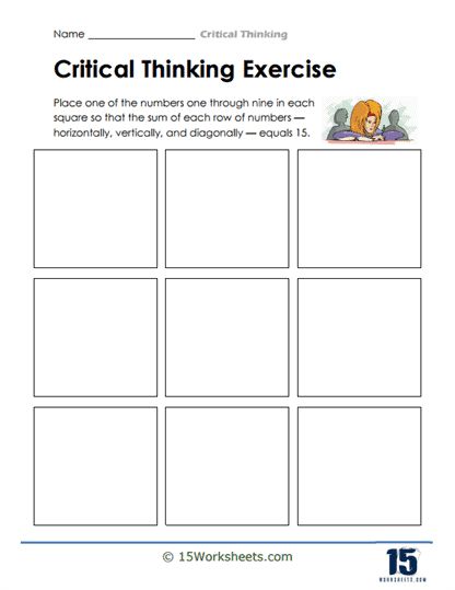 A Total Of 15 Worksheet - 15 Worksheets.com Critical Thinking Worksheets, Worksheets For 5th Grade, Kids Critical Thinking, Patterns Worksheet, Worksheets For Adults, Logic Thinking, Critical Thinking Activities, Esl Games, Speech Therapy Games