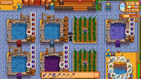 Stardew Fish Pond Guide, Stardew Valley Best Fish Pond, Sdv Fish Pond, Stardew Valley Fish Pond Guide, Fish Ponds Stardew Valley, Stardew Fish Pond Layout, Stardew Valley Pond, Stardew Valley Fish Pond Layout, Stardew Valley Pond Ideas