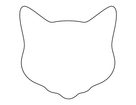 Cat face pattern. Use the printable outline for crafts, creating stencils, scrapbooking, and more. Free PDF template to download and print at http://patternuniverse.com/download/cat-face-pattern/ Cat Face Template, Cat Stencil, Cat Breeds Ragdoll, Printable Outline, Coloring Crafts, Cat Template, Face Outline, Animal Cutouts, Face Template