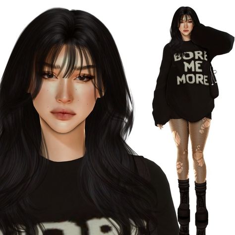 tati ☆ | Patreon Sims 4 Cc Nails Long Patreon, Sims 4 Cc T Shirts Female, Female Sims Download, Sims 4 Female Sims Download, Sims 4 Cc Hair Female Long, The Sims 4 Aesthetic, Sims 4 Aesthetic, Sims Patreon, Cc The Sims 4