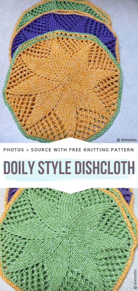 Round Dishcloth Knitting Pattern Ideas Knitted Dishcloths Free Patterns, Knitted Dishcloth Patterns Free, Knitted Dishcloths, Dishcloth Patterns Free, Knitted Washcloths, Knit Blankets, Dishcloth Knitting Patterns, Knit Dishcloth, Dishcloth Pattern