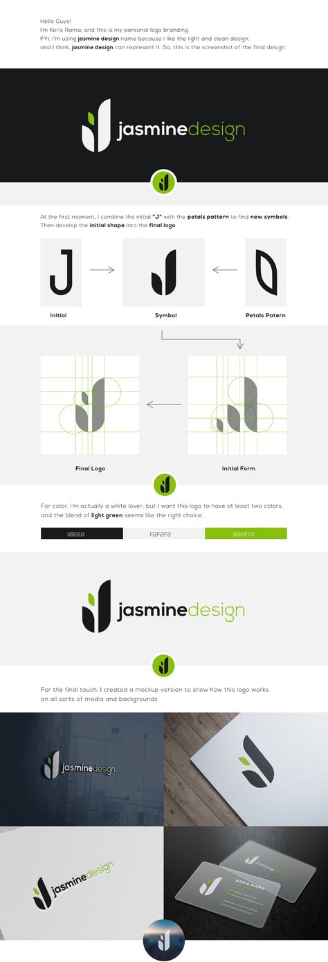 Jasmine Logo Design, Logo Tutorial, Logo Design Collection, Yoga Logo, Design Brand Identity, Logo Design Process, Leaf Logo, Branding Logo Design, Symbol Design