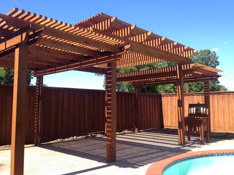 Two tier pergola Two Tier Pergola, Tiered Pergola, Curved Pergola, Cheap Pergola, Pergola Swing, Building A Pergola, Metal Pergola, Pergola Attached To House, Pergola Garden