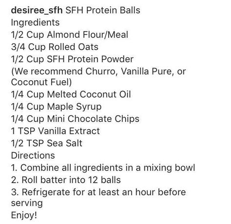 Churro Protein Balls Protein Balls, Protein Ball, Mini Chocolate Chips, Rolled Oats, Protein Powder, Almond Flour, Vanilla Extract, Coconut Oil, Chocolate Chip