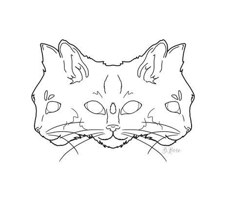 Cat Fine Line Tattoo, Fine Line Tattoo Design, Line Tattoo Design, Cat Skull Tattoo, Thumb Tattoos, Black Line Tattoo, Fine Line Tattoo, Cat Tattoos, Flash Tattoo Designs