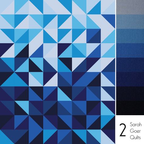 Ombré HST Quilt, Quick Valentine Projects, and Quilting with Kids Ombre Quilt Pattern, Ombre Quilt, Monochromatic Quilt, Hst Quilt, Hst Quilts, Patch Adams, Boys Quilt Patterns, Triangle Quilts, Modern Quilting Designs