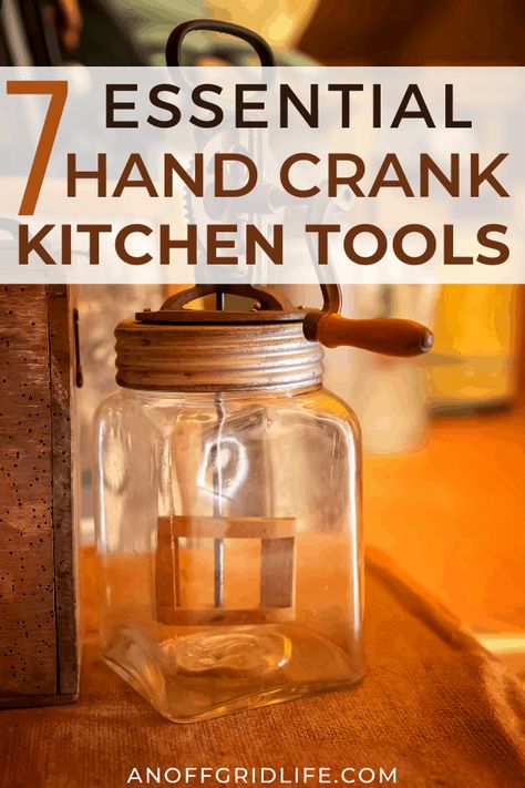 Hand Crank Appliances, Hand Powered Tools, Cooking Off Grid, Off The Grid Cooking, Off Grid Kitchen Appliances, Beginner Homesteading Skills, Homestead Cooking From Scratch, Homestead Must Haves, Homesteading Cooking