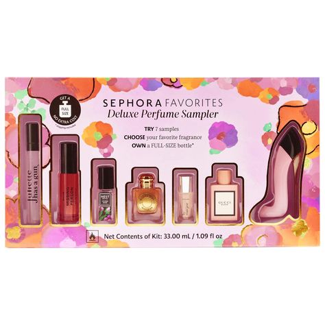 Sephora Mini Perfume, Nest Perfume, Burberry Goddess, Sephora Gift Sets, Good Girl Blush, Sephora Store, Carolina Herrera Good Girl, Gucci Bloom, Colorful Bead Bracelets