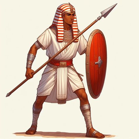 Egyptian Warrior Art, Egyptian Assassin, Egyptian Dnd, Egyptian Soldier, Egyptian Character Design, Egyptian Warrior, Egyptian Drawings, Bronze Age Civilization, Warrior Drawing