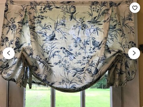 Country Window Treatments, Tie Up Shades, Balloon Shades, Flat Roman Shade, Custom Slipcovers, Kitchen Window Treatments, Cabin Interiors, Valance Window Treatments, Custom Window Treatments