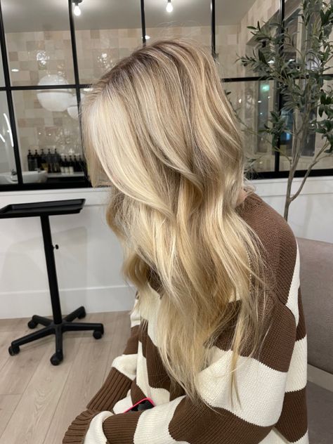 Lived In Buttery Blonde, Bangs And Balayage, Buttery Blonde, Dimensional Blonde, Hair Idea, Color Inspo, Hair Inspo Color, Dream Hair, Hairstyle Ideas