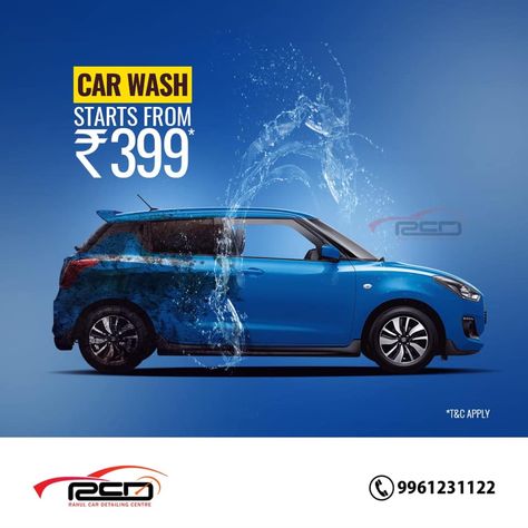 RCD car wash center help you to clean your car with less price. Their provide good servicing. Pizza Creative, Car Wash Posters, Car Wash Business, Interior Detailing, Car Advertising Design, National Highway, Car Wash Services, Room Cleaning, Clever Advertising